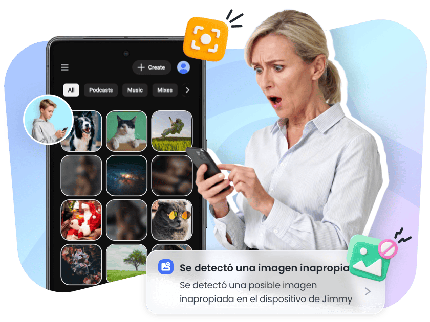 Utiliza AirDroid Parental Control para detectar imágenes inapropiadas