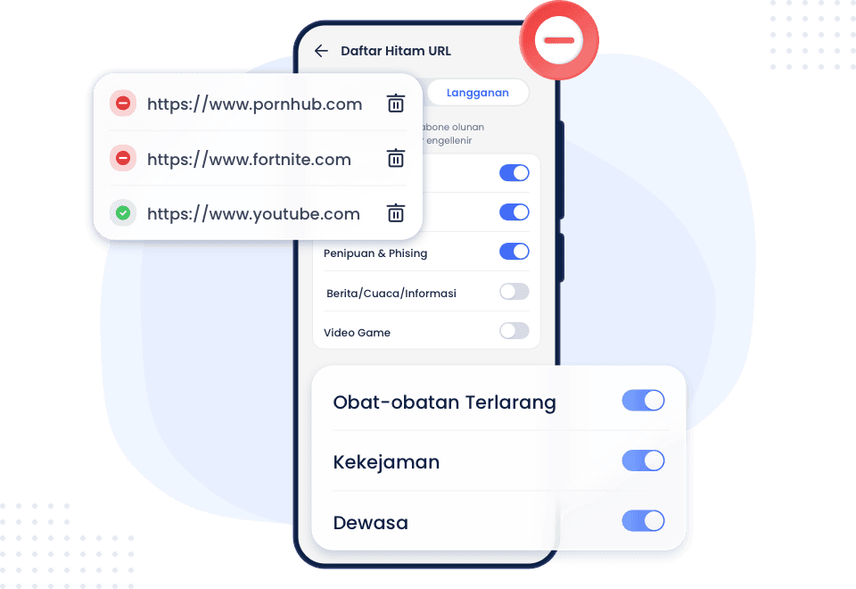 AirDroid Parental Control dapat Memblokir Situs Web Berbahaya
