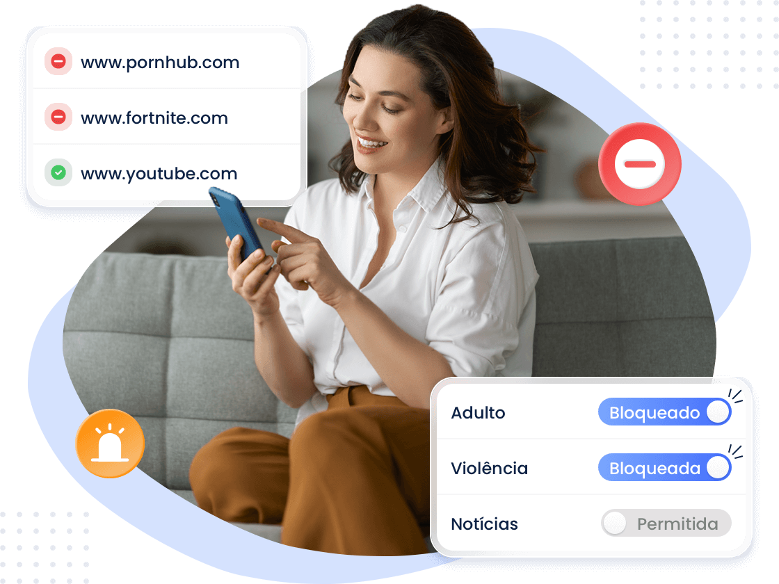 Experiência de pesquisa de navegação na web do AirDroid Parental Control for Kids