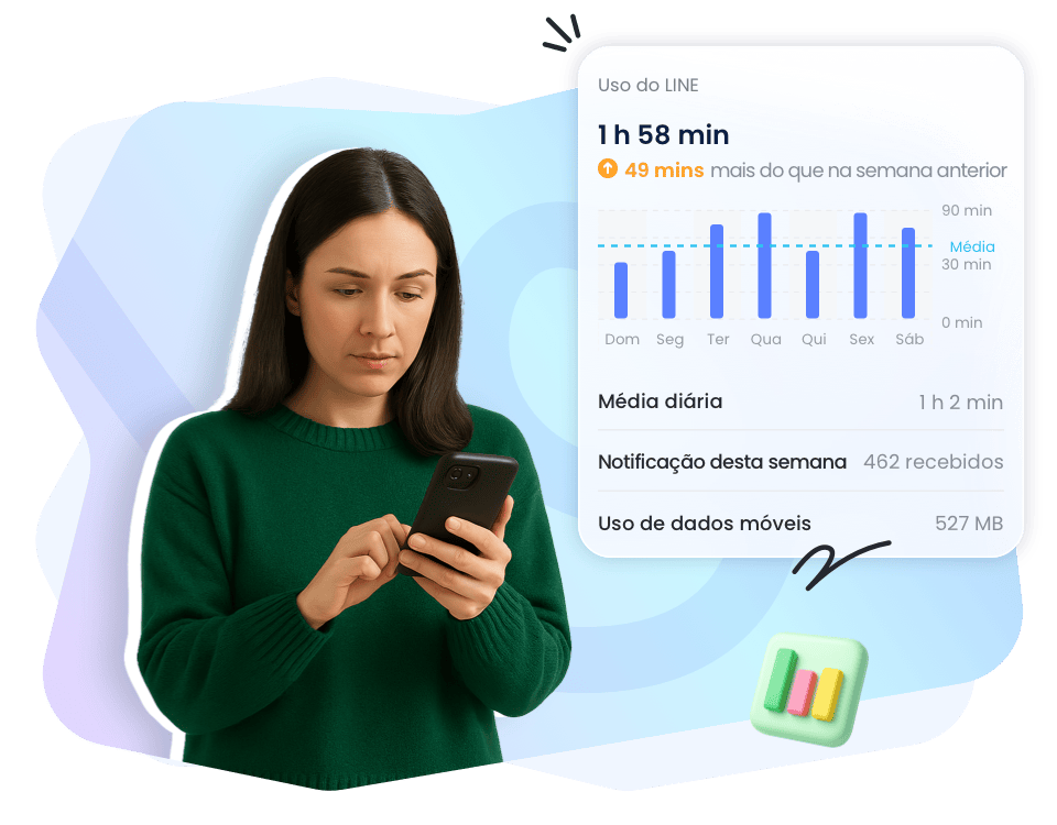 Monitore remotamente as atividades no LINE