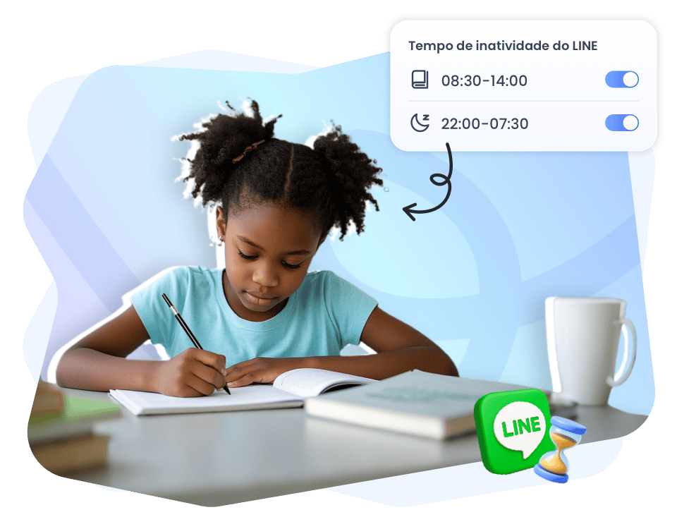 Gerencie o tempo de uso do LINE