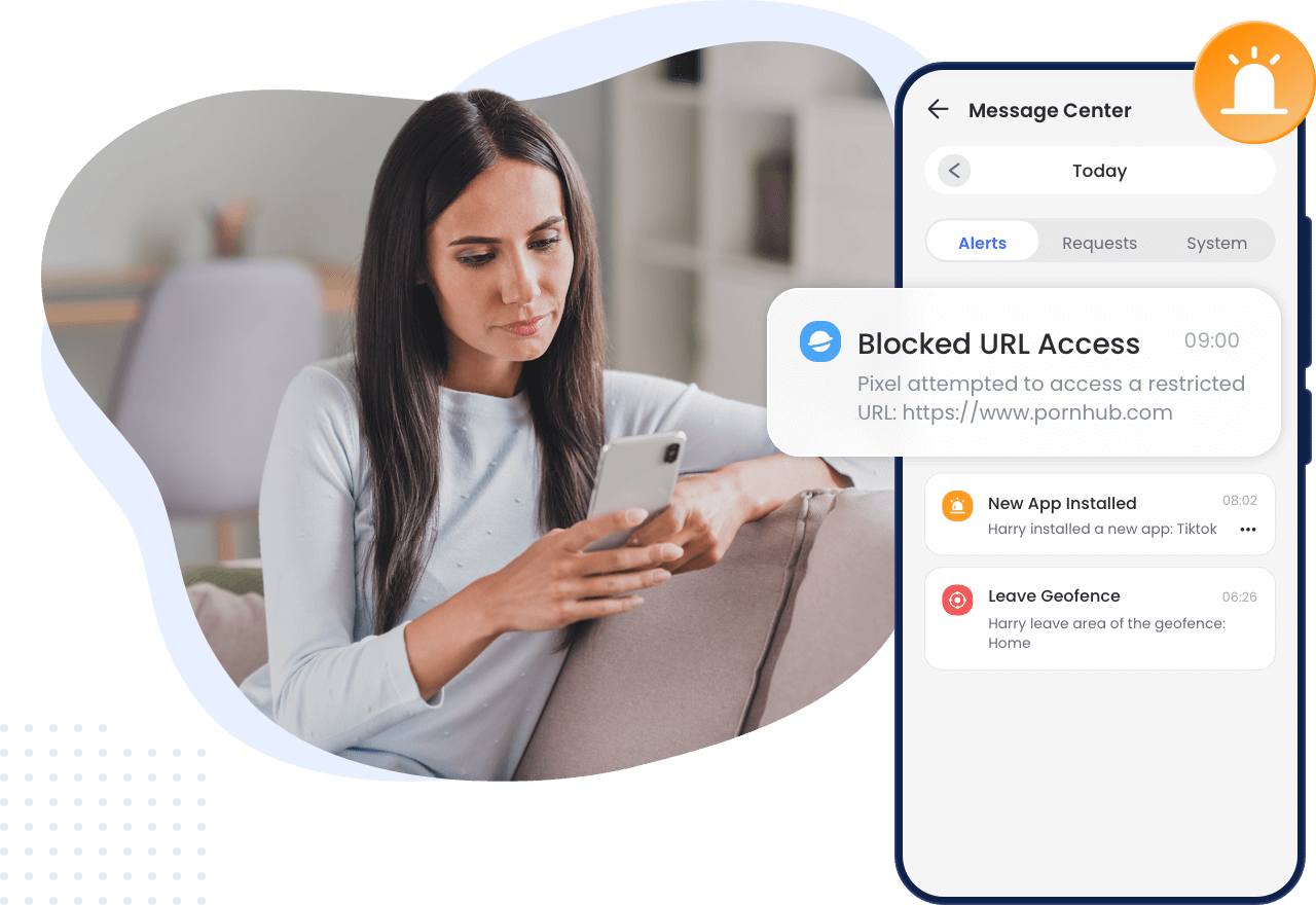 AirDroid Parental Control can Receive Alerts from Visiting Limited url