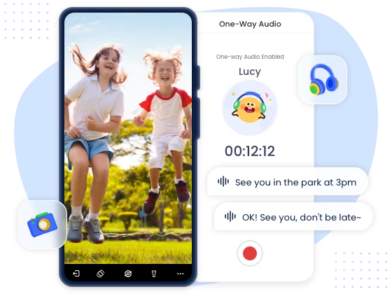 AirDroid remote camera and one way audio