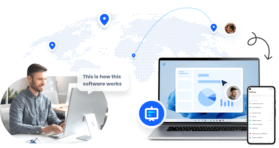 使用 AirDroid Remote Support 提供遠距培訓 & 指導